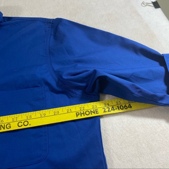 BUTTON DOWN SHIRT DOC & AMELIA by CINTAS LARGE 3/4 Sleeve Woman’s Blue S… - Picture 4 of 10